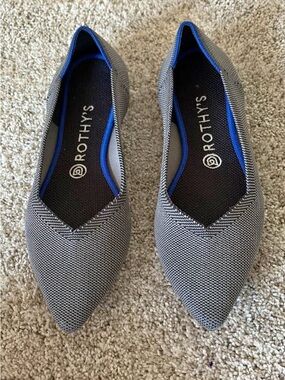 Rothy's The Point Cloud Grey Birdseye Flats
